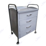 ترالی 4 کشو دستگیره دار رویه فایبر درجه یک